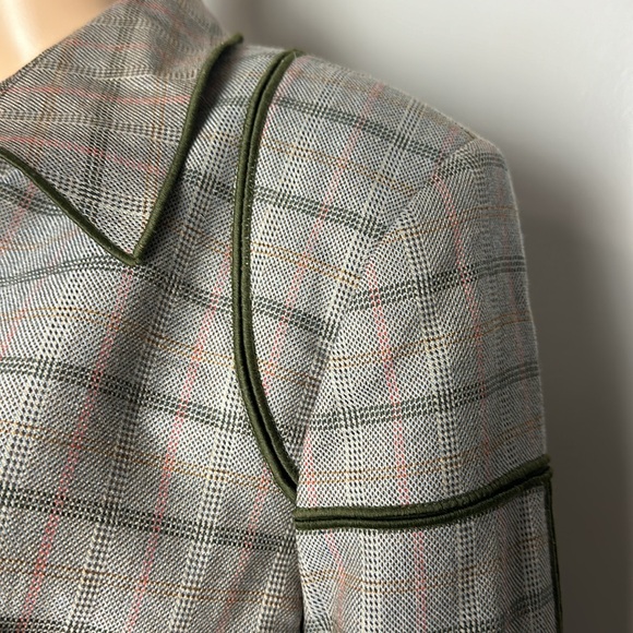 Harve Bernard Wool Grey, Green, Orange Box Jacket size 16 - Picture 5 of 14